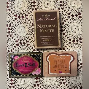 Too Faced Vintage Eye Shadow Palettes Natural Matte, Peanut Butter & Jelly, Rock